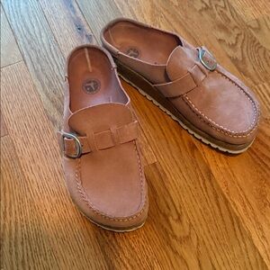 Birkenstock Pink Loafers with Buckle
